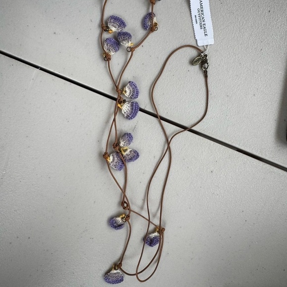 American Eagle Outfitters Jewelry - Elegant Purple Floral Necklace